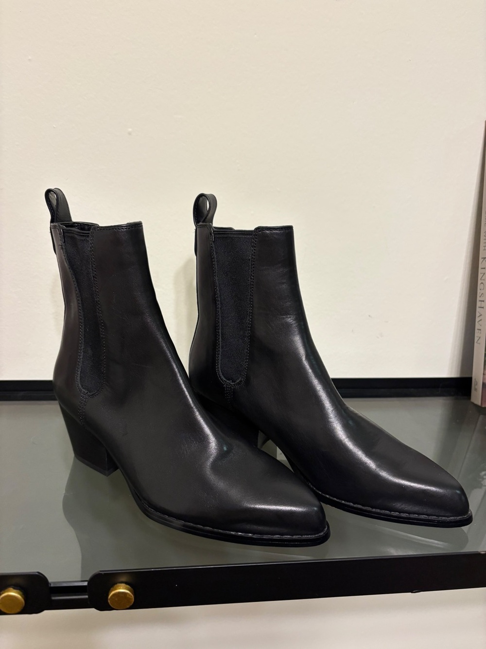 Michael Kors Black Leather Chelsea Ankle Boots